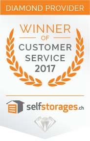 Lagerraum mit Customer Service Award Zürich 2017